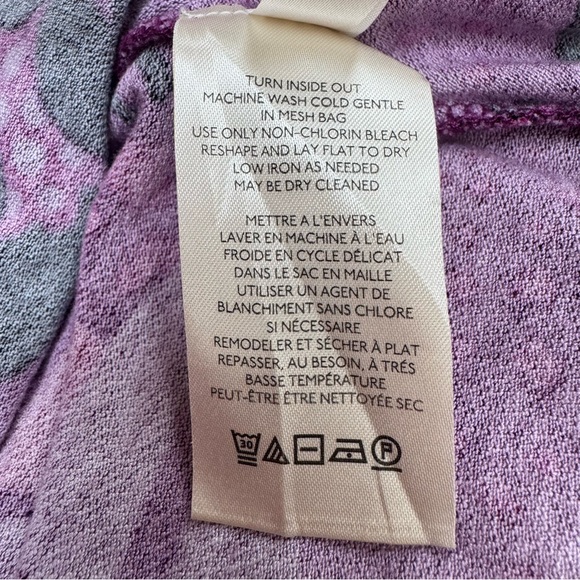 Free People Purple Floral Retro Boho Long Sleeve Retro Mod Scoop Back Dress - Picture 10 of 12